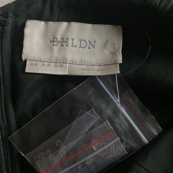 BHLDN Anthropologie Bristol Dress, Forest Green - New, Never Worn - Picture 4 of 6